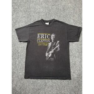 Mens Eric Clapton 2011 Tour Black Graphic Tee, Size US M